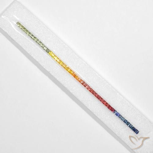 8.50ctw Natural Multicolor Sapphire, Square, VS