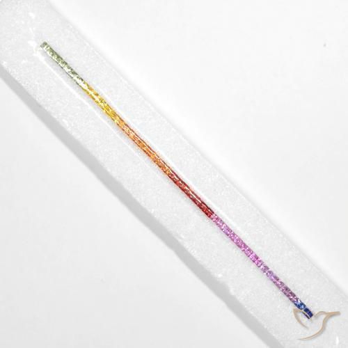 6.63ctw Natural Multicolor Sapphire, Square, VS