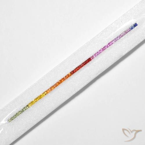 Sapphire Gemstones in 2.5 x 2.5 mm Size for Sale, Sapphire Stones in Multicolor Color