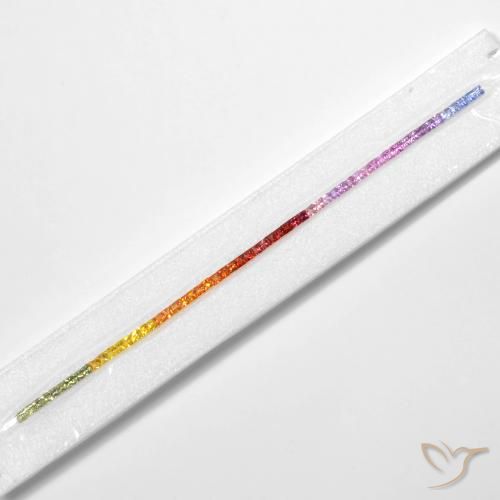 Sapphire Gemstones in 2.5 x 2.5 mm Size for Sale, Sapphire Stones in Multicolor Color