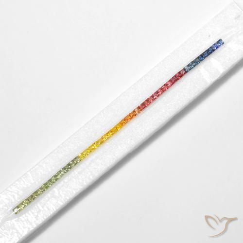 Sapphire Gemstones in 3 x 3 mm (calibrated) Size for Sale, Sapphire Stones in Multicolor Color