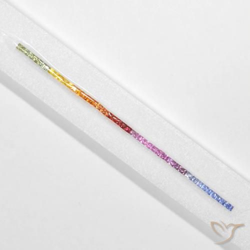5.96ctw Natural Multicolor Sapphire, Square, VS