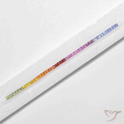 Sapphire Gemstones in 2.6 x 2.6 mm Size for Sale, Sapphire Stones in Multicolor Color