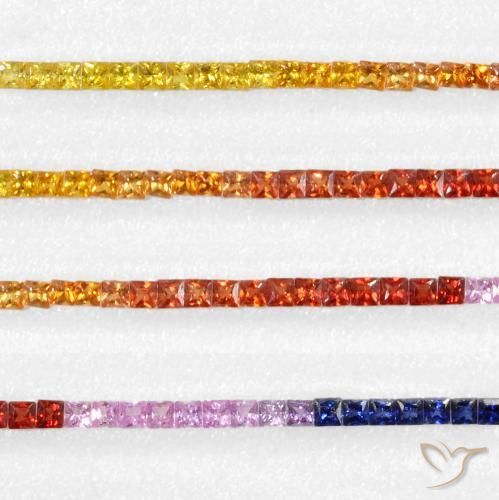 3.53 ct Loose Princess Cut Sapphire, 2.2 x 2.1 mm From Tanzania, Photo A