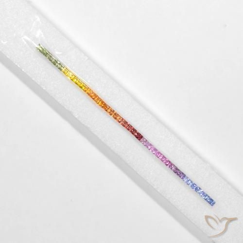 5.29ctw Natural Multicolor Sapphire, Square, VS