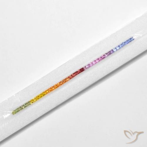 Sapphire Gemstones in 2.6 x 2.6 mm Size for Sale, Sapphire Stones in Multicolor Color