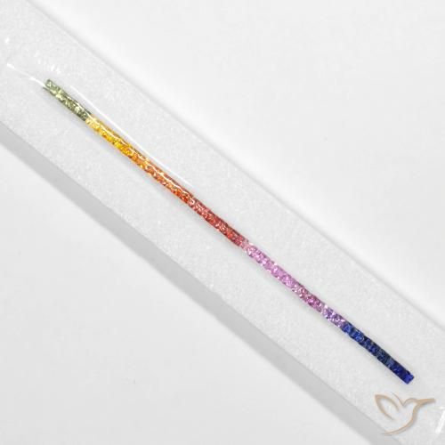 5.65ctw Natural Multicolor Sapphire, Square, VS