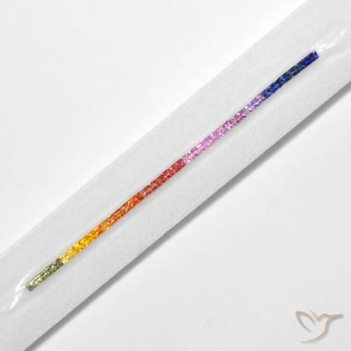 Sapphire Gemstones in 2.6 x 2.5 mm Size for Sale, Sapphire Stones in Multicolor Color