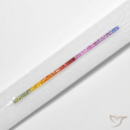 Sapphire Gemstones in 2.6 x 2.5 mm Size for Sale, Sapphire Stones in Multicolor Color