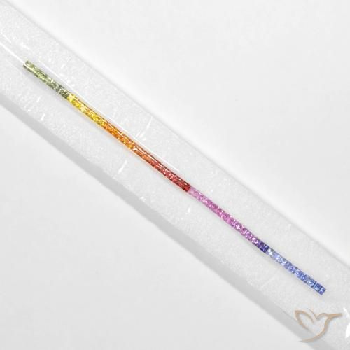 6.32ctw Natural Multicolor Sapphire, Square, VS