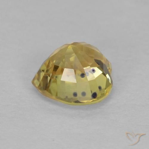 Sapphire Gemstone in 4.7 x 4.6 mm Size for Sale, Sapphire Stone in Light Yellow Color