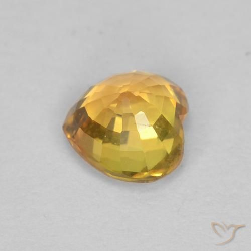 Sapphire Gemstone in 4.6 x 4.3 mm Size for Sale, Sapphire Stone in Golden Color