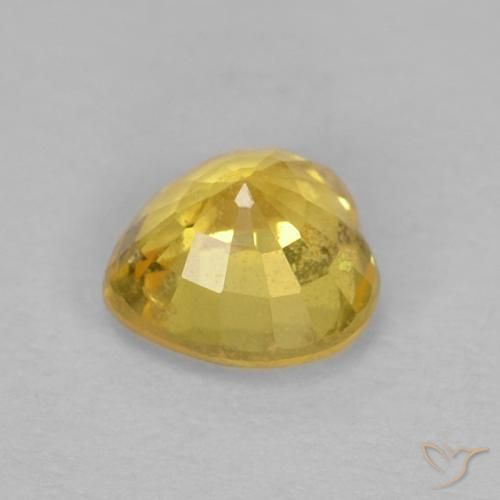 Sapphire Gemstone in 4.6 x 4.6 mm Size for Sale, Sapphire Stone in Bumblebee Yellow Color