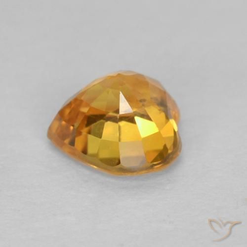 Sapphire Gemstone in 4.6 x 4.6 mm Size for Sale, Sapphire Stone in Medium Orange Color