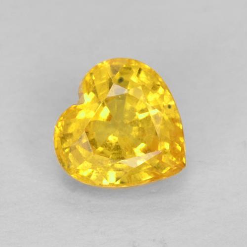 4,7 x 4,7mm Zaffiro giallo Cuore sfaccettato dalla Tanzania, peso di 0,55 ct, pietra preziosa naturale Essere riscaldato in purezza VS, Zaffiro 1pz - il colore è Giallo miele, durezza Mohs di 9 adatto per gioielli da indossare ogni giorno, Pietra della saggezza, Photo A