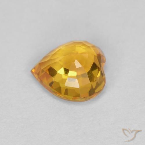 Sapphire Gemstone in 4.8 x 4.7 mm Size for Sale, Sapphire Stone in Orange-Gold Color