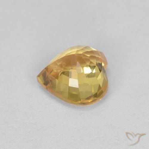 Sapphire Gemstone in 4.6 x 4.4 mm Size for Sale, Sapphire Stone in Top Gold Color