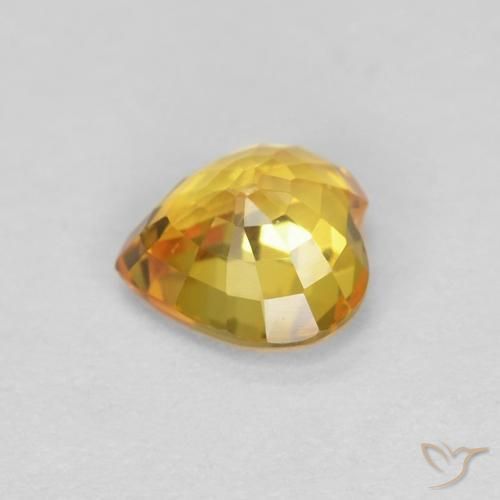 Sapphire Gemstone in 4.7 x 4.6 mm Size for Sale, Sapphire Stone in Golden Color