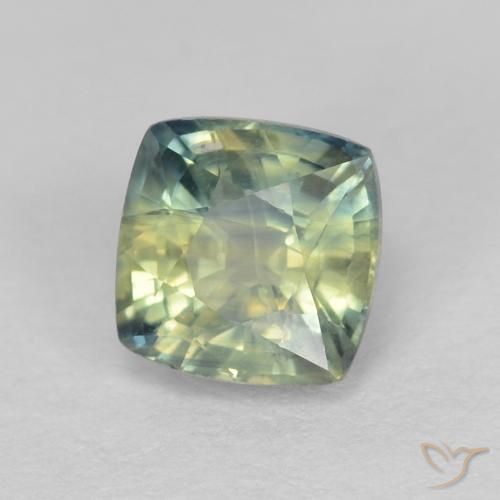 0.94 ct Multicolor Sapphire Stone, Natural Sapphire in Cushion-Cut Shape for Sale