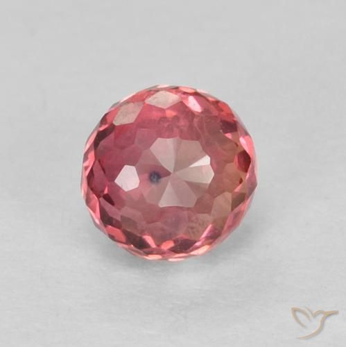 0.48ct Natural Pinkish Red Sapphire, Round, VVS-VS
