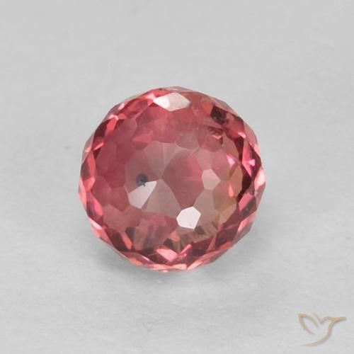 0.48 ct Red Sapphire Stone, Natural Sapphire in Round Mixed-Cut Shape for Sale