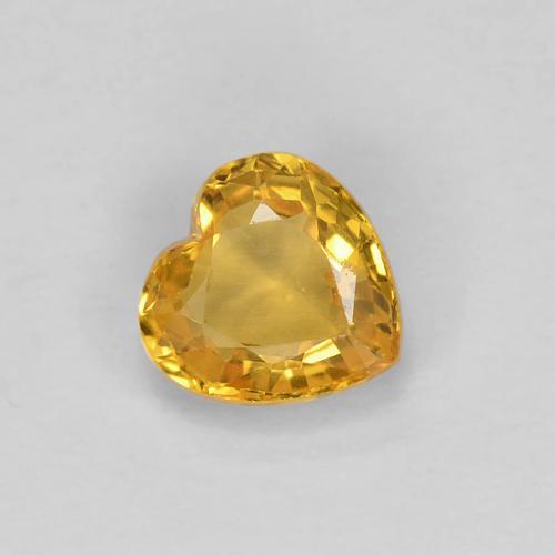0,47 ct herzschliff goldener Saphir aus Tansania, Größe 4,6 x 4,6mm, natürlicher Edelstein, VVS Reinheit, 1 Stück herzschliff Saphir, Mohs-Härte von 9 Geeignet für den täglichen Gebrauch im Schmuck , September Geburtsstein, Photo A
