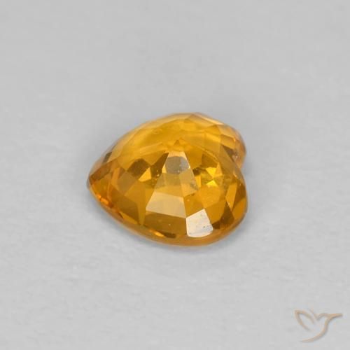 Sapphire Gemstone in 4.7 x 4.5 mm Size for Sale, Sapphire Stone in Medium Orange Color