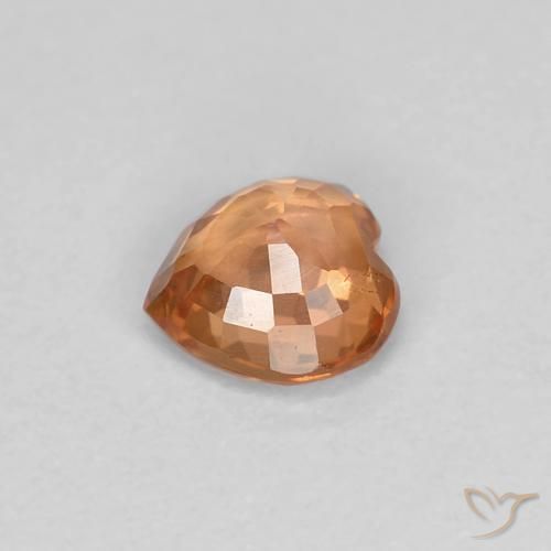 Sapphire Gemstone in 4.6 x 4.5 mm Size for Sale, Sapphire Stone in Warm Orange Color