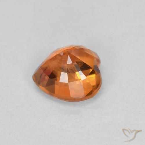 Sapphire Gemstone in 4.7 x 4.6 mm Size for Sale, Sapphire Stone in Medium Orange Color