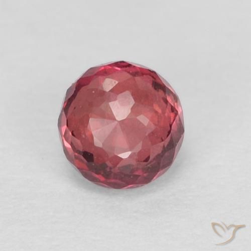 0.41ct Natural Medium Dark-Red Sapphire, Round, VVS