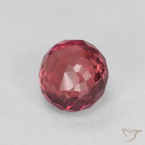 0.41 ct Red Sapphire Stone, Natural Sapphire in Round Mixed-Cut Shape for Sale