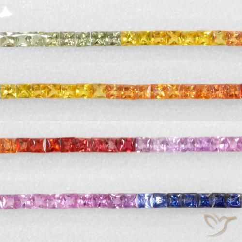 5.93ctw Natural Multicolor Sapphire, Square, VS