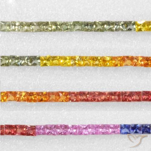 Zaffiro sciolto taglio Princess da 7,97 ct, 2,9 x 2,8 mm, proveniente dalla Tanzania, Photo A