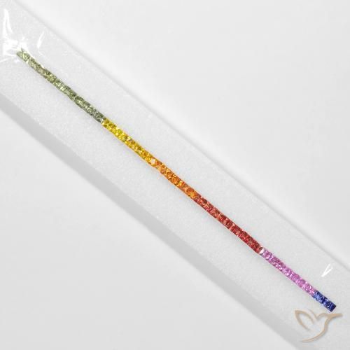 Sapphire Gemstones in 2.9 x 2.8 mm Size for Sale, Sapphire Stones in Multicolor Color