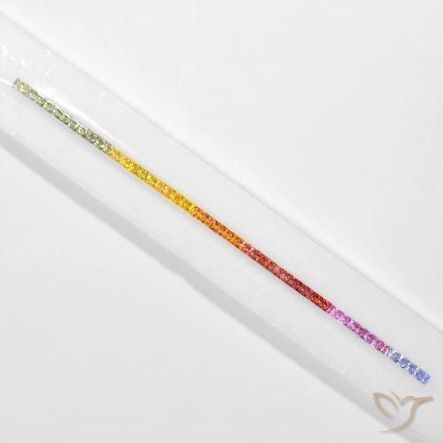 Sapphire Gemstones in 2.8 x 2.8 mm Size for Sale, Sapphire Stones in Multicolor Color