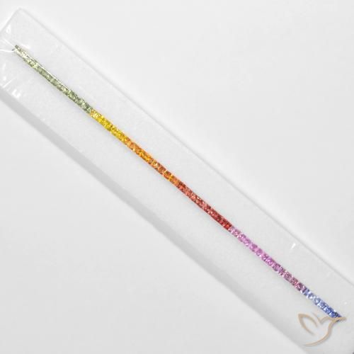 Sapphire Gemstones in 2.7 x 2.7 mm Size for Sale, Sapphire Stones in Multicolor Color