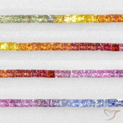 6.06ctw Natural Multicolor Sapphire, Square, VS