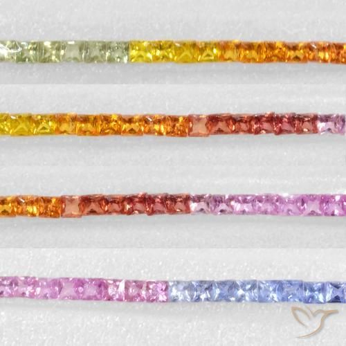 5.21ctw Natural Multicolor Sapphire, Square, VS