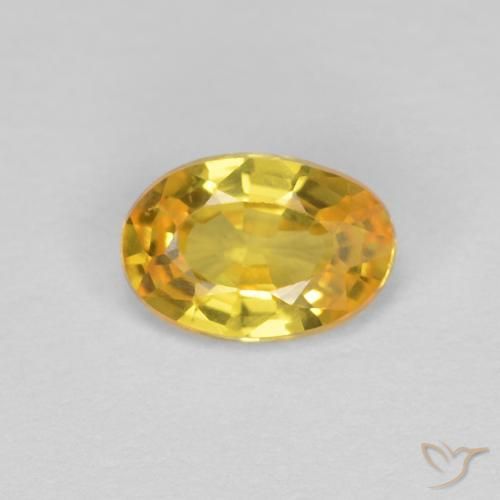 0.44ct Natural Golden Sapphire, Oval, VVS
