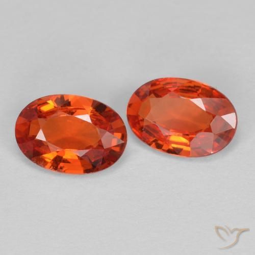 0.91 ctw Red Sapphire Stones, Natural Sapphire in Oval Facet Shape for Sale