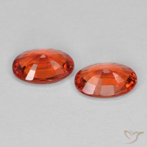 Sapphire Gemstones in 6 x 4 mm (calibrated) Size for Sale, Sapphire Stones in Medium Red Color