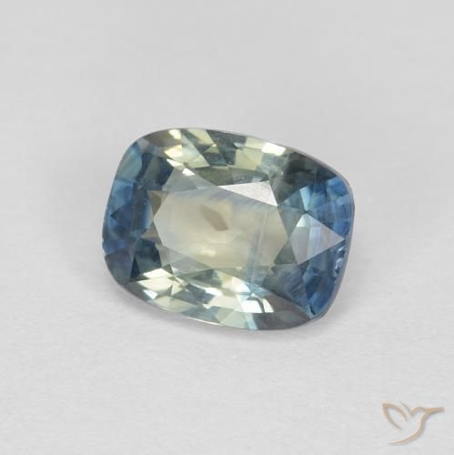 1.07 ct Multicolor Sapphire Stone, Natural Sapphire in Cushion-Cut Shape for Sale