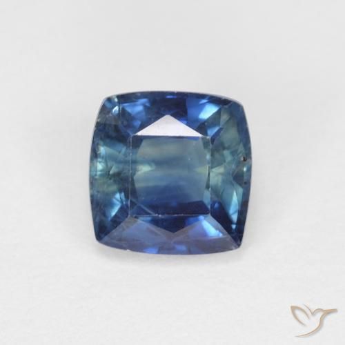 0.97ct Natural Teal Sapphire, Cushion, VS-SI