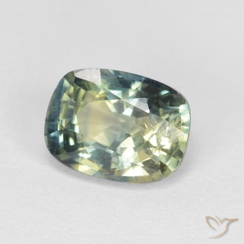 1.18 ct Multicolor Sapphire Stone, Natural Sapphire in Cushion-Cut Shape for Sale