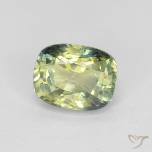 1.06 ct Multicolor Sapphire Stone, Natural Sapphire in Cushion-Cut Shape for Sale