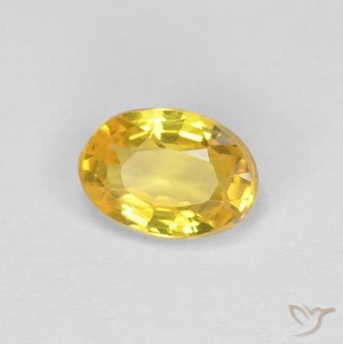0.49ct Natural Golden Sapphire, Oval, VVS