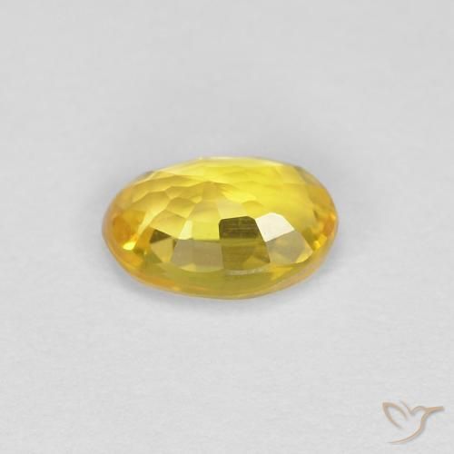 Sapphire Gemstone in 5.4 x 3.8 mm Size for Sale, Sapphire Stone in Golden Color