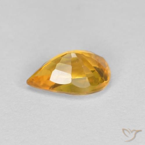 Sapphire Gemstone in 6 x 4 mm (calibrated) Size for Sale, Sapphire Stone in Dark Golden Color