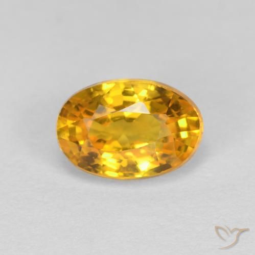 0.70ct Natural Dark Golden Sapphire, Oval, VVS