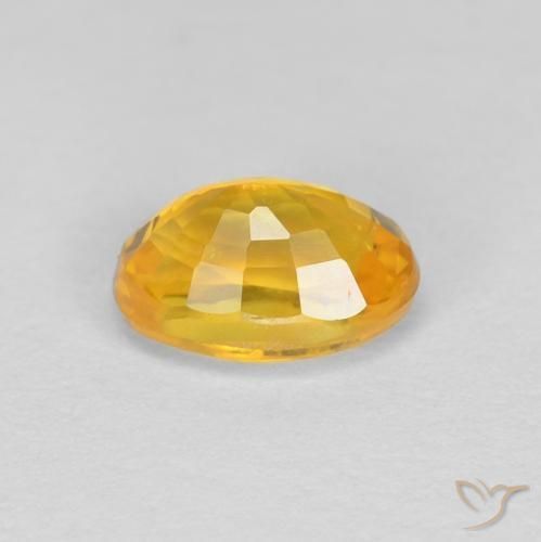 Sapphire Gemstone in 6 x 4 mm (calibrated) Size for Sale, Sapphire Stone in Dark Golden Color